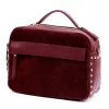  Dámska kožená kabelka Luka 25-062 bordovej farby, crossbody 24 x 17 x 11 cm