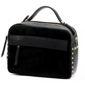    Dámska kožená kabelka Luka 25-062 čierna, crossbody 24 x 17 x 11 cm