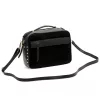  Dámska kožená kabelka Luka 25-062 čierna, crossbody 24 x 17 x 11 cm