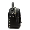  Dámska kožená kabelka Luka 25-062 čierna, crossbody 24 x 17 x 11 cm