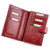 Dámska kožená peňaženka EL FORREST 955-480 s RFID červenou farbou 10 x 14,5 x 3,5 cm