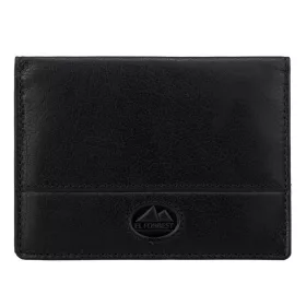    EL FORREST 879-61 RFID čierna hovädzia kožená peňaženka 9 x 12,5 x 1 cm