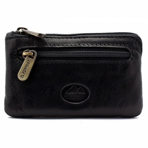  EL FORREST 858-61 čierna peňaženka z hovädzej kože 11 x 7,5 x 1,5 cm