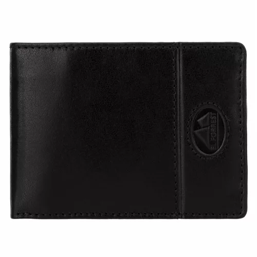  Pánska kožená peňaženka EL FORREST 851/A-61 s RFID čipom, čierna, 11 x 8 x 2,5 cm