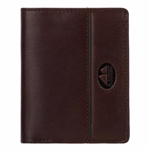  Pánska hnedá peňaženka z hovädzej kože s RFID ochranou EL FORREST 728-22 9 x 11 x 2,8 cm