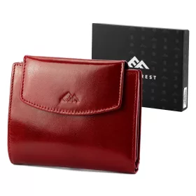    Dámska kožená peňaženka EL FORREST 727-480 s RFID červenou farbou 12,5 x 10,5 x 3 cm