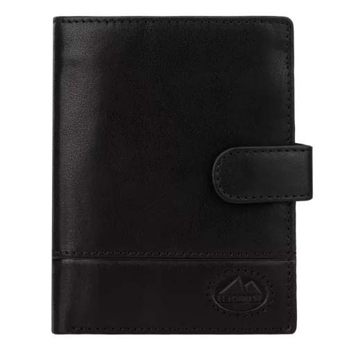  Pánska peňaženka EL FORREST 712-61 s RFID, čierna, z hovädzej kože, 10 x 13 x 3 cm