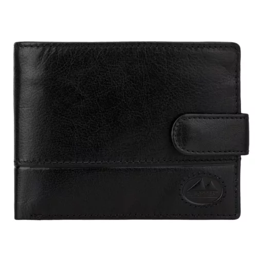  Pánska peňaženka z hovädzej kože EL FORREST 709-61 s RFID, čierna, 13 x 9,5 x 3 cm