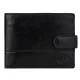 Pánska peňaženka z hovädzej kože EL FORREST 709-61 s RFID, čierna, 13 x 9,5 x 3 cm