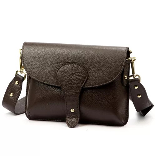  Luka 25-033 / 24-076 D DOLLARO INSTAGRAMKA hnedá dámska kožená kabelka 24 x 18 x 6 cm