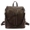 MiaMore 01-061 DOLLARO barna női marhabőr hátizsák 33 x 33 x 16 cm