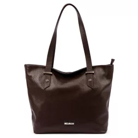   Dámska kožená kabelka MiaMore 01-058 DOLLARO hnedá 40 x 30 x 12 cm