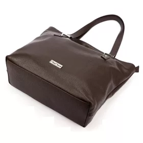    Dámska kožená kabelka MiaMore 01-058 DOLLARO hnedá 40 x 30 x 12 cm