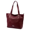 Dámska kožená kabelka MiaMore 01-058 DOLLARO bordovej farby 40 x 30 x 12 cm