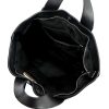  Dámska kabelka Luka 25-077 z čiernej hovädzej kože s lícovou farbou 43 x 30 x 17 cm