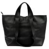  Dámska kabelka Luka 25-077 z čiernej hovädzej kože s lícovou farbou 43 x 30 x 17 cm