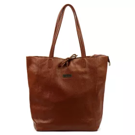    Dámska kožená kabelka MiaMore 01-014 Z DOLLARO hnedá 40 x 38 x 13 cm