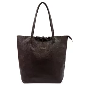    Dámska kožená kabelka MiaMore 01-014 Z DOLLARO hnedá 40 x 38 x 13 cm