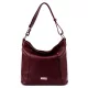  Dámska kožená kabelka MiaMore 01-045 DOLLARO bordovej farby 35 x 30 x 13 cm