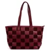  Dámska kožená kabelka Luka 25-080 bordovej farby 45 x 29 x 14 cm