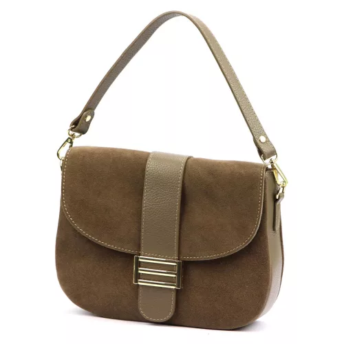  Dámska kožená kabelka Luka 26-001 béžová, crossbody 27 x 21 x 10 cm