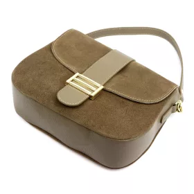    Dámska kožená kabelka Luka 26-001 béžová, crossbody 27 x 21 x 10 cm