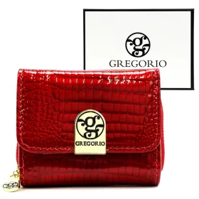    Dámska peňaženka Gregorio GF128 z hovädzej kože, červená, 9 x 7,5 x 3,5 cm