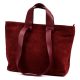  Dámska kabelka z hovädzej kože s lícovou farbou v bordovej farbe Luka 25-077 43 x 30 x 17 cm