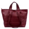  Dámska kabelka z hovädzej kože s lícovou farbou v bordovej farbe Luka 25-077 43 x 30 x 17 cm