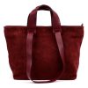  Dámska kabelka z hovädzej kože s lícovou farbou v bordovej farbe Luka 25-077 43 x 30 x 17 cm