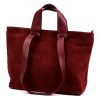  Dámska kabelka z hovädzej kože s lícovou farbou v bordovej farbe Luka 25-077 43 x 30 x 17 cm