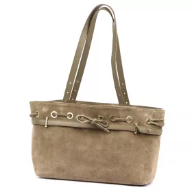    Dámska kožená kabelka Camilla PREMIUM 10.005 v béžovej farbe 42 x 24 x 13 cm