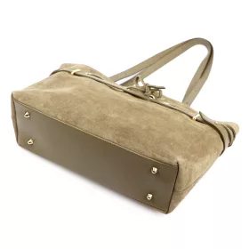    Dámska kožená kabelka Camilla PREMIUM 10.005 v béžovej farbe 42 x 24 x 13 cm