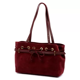   Dámska kožená kabelka Camilla PREMIUM 10.005 bordovej farby 42 x 24 x 13 cm