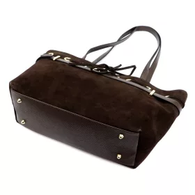    Dámska kožená kabelka Camilla PREMIUM 10.005 hnedá 42 x 24 x 13 cm