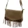  Dámska kabelka cez rameno, crossbody, z semišovej kože v hnedej farbe Luka 25-086, 27 x 17 x 6 cm