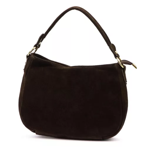  Luka 24-085 Dámska kožená kabelka v zlatej hnedej farbe 31 x 23 x 8 cm
