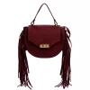  Dámska kožená kabelka Luka 25-065 v bordovej farbe