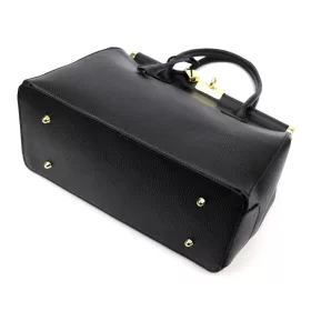    Dámska kožená kabelka Luka 26-002 DOLLARO čierna 35 x 26,5 x 15,5 cm