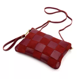    Dámska kožená kabelka Luka 26-005 bordovej farby 27 x 19 x 6 cm