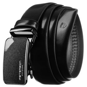  Pánsky opasok z hovädzej kože Peterson PTN A010 ČIERNY