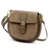  Dámska kožená crossbody kabelka Luka 25-045 béžovej farby 19,5 x 18 x 10 cm