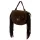  Dámska hnedá semišová kožená kabelka Luka 25-065, crossbody 20 x 15 x 8 cm