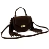  Dámska hnedá semišová kožená kabelka Luka 25-065, crossbody 20 x 15 x 8 cm