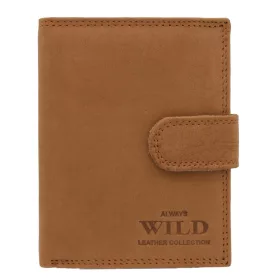   Pánska hnedá kožená peňaženka Wild CZ-04L-HLF s RFID ochranou 9,5 x 12,5 x 2,5 cm