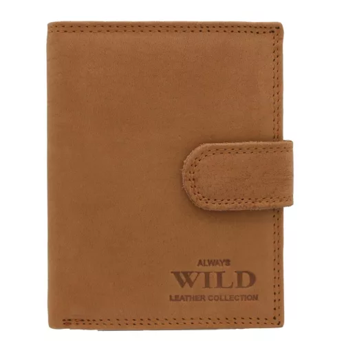  Pánska hnedá kožená peňaženka Wild CZ-04L-HLF s RFID ochranou 9,5 x 12,5 x 2,5 cm