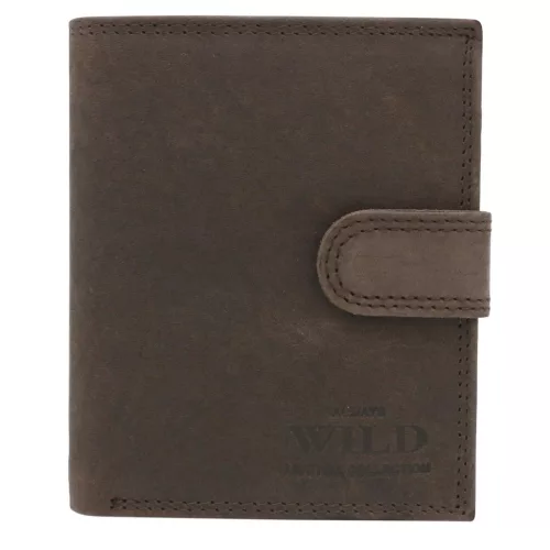  Pánska kožená peňaženka Wild CZ-13L-HLF RFID hnedá 10 x 12 x 3 cm