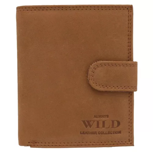  Pánska kožená peňaženka Wild CZ-13L-HLF v koňakovej farbe 10 x 12 x 3 cm