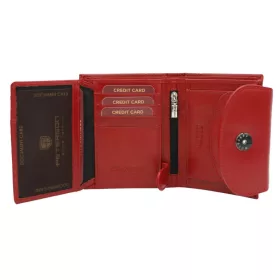    Dámska kožená peňaženka Peterson PTN 70614-9-NGV s RFID červenou farbou 12,5 x 10 x 2,5 cm