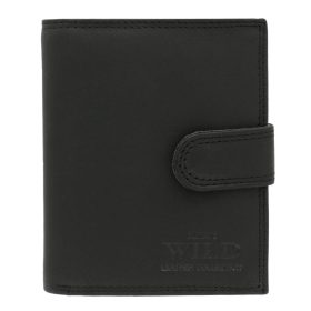    Pánska kožená peňaženka Wild CZ-13L-HLF čierna 10 x 12 x 3 cm